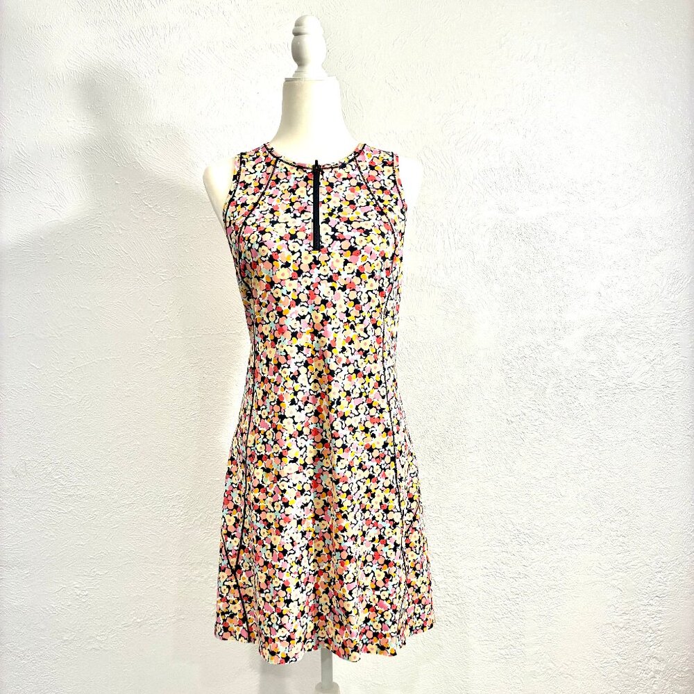 Athleta Active Wear Dress, Zip Up, Back Mesh Pocket, Size MT, Sleeveless